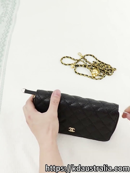 How to transform your CHANEL designer pouch / wristlet into a crossbody bag  - Tips and Tricks 