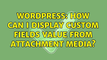 Wordpress: How can I display custom fields value from attachment media?