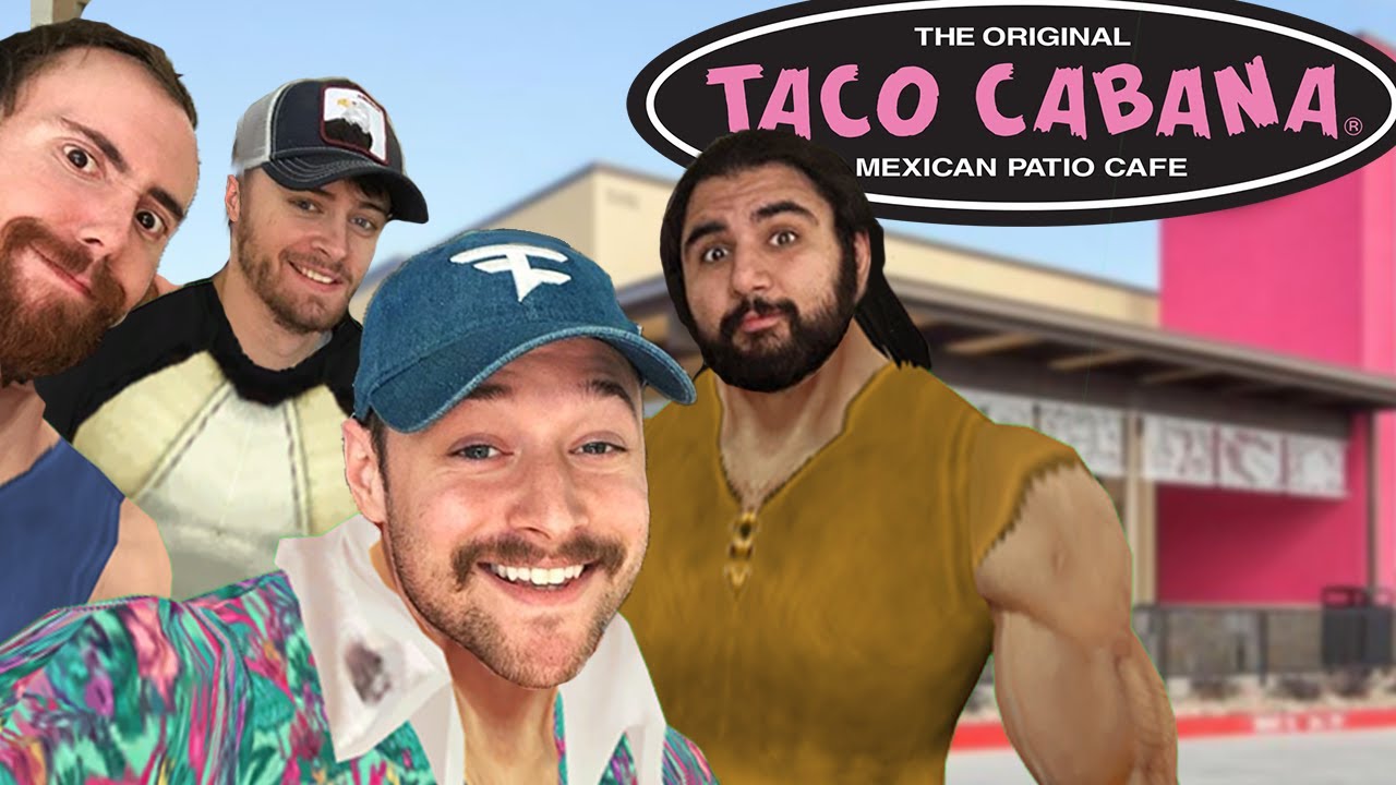 Asmongold Rich Staysafe and Esfand Go to Taco Cabana - YouTube