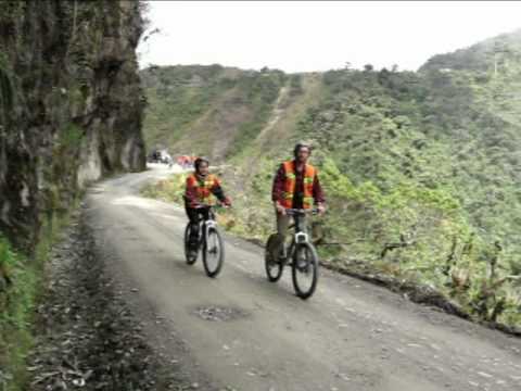 Riding a bike on the most dangerous road in the world Clearance