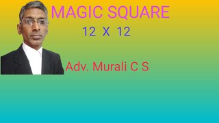 MAGIC SQUARE 12X12