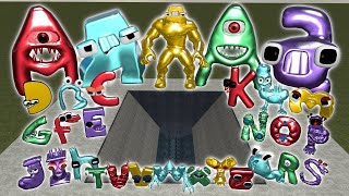 DESTROY ALL 3D ALPHABET LORE FAMILY in GIANT SHREDDER Garry's Mod