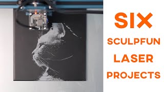 Six Amazing Projects Using SCULPFUN S9 Laser, happy laser making at home. Laser Engraving Machine