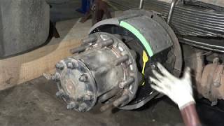 How to Remove Rear Brake Shoes on a School Bus