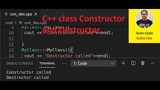 C++ class Constructor and Destructor