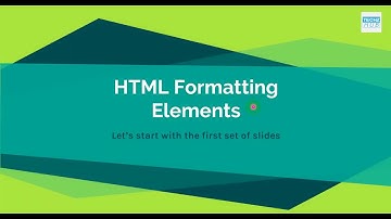 HTML Formatting Elements in Urdu/Hindi