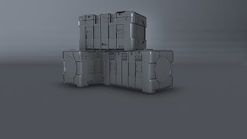Modeling Sci fi crate 3ds max tutorial final part