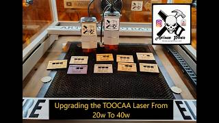 Upgrading The TOOCAA Laser From 20W To 40W
Hey Crew! In this fun video, I talk about upgrading my TOOCAA 20w laser to a 40w laser! TOOCAA Kindly sent me the 40w upgrade head and I have already done several tests on it and wow! Is this thing powerful! I have so many creative ideas for the laser now! I wanna thank TOOCAA for giving me the upgrade. Hope you all like the video!
Remember, If I Can Make It Or Do It So Can You !
Please continue to Like, Share, and Subscribe to my Channel to see all future uploads !
God Bless !
Music in this project video is from the YouTube Audio Library.
Contact Me At These Links;
Mailing Address;
Artisan Pirate
1015 Dixie Street
Burlington, NC 27217
- E-Mail; artisanpirate@gmail.com
***NEW Instagram Account!***
- Instagram; https://www.instagram.com/artisan.pirate/
Tik Tok; https://www.tiktok.com/@artisan_pirate
- Also, contact me through Social Media if you would like to Sticker Swap !
#ArtisanPirate Upgrading The TOOCAA Laser From 20W To 40W