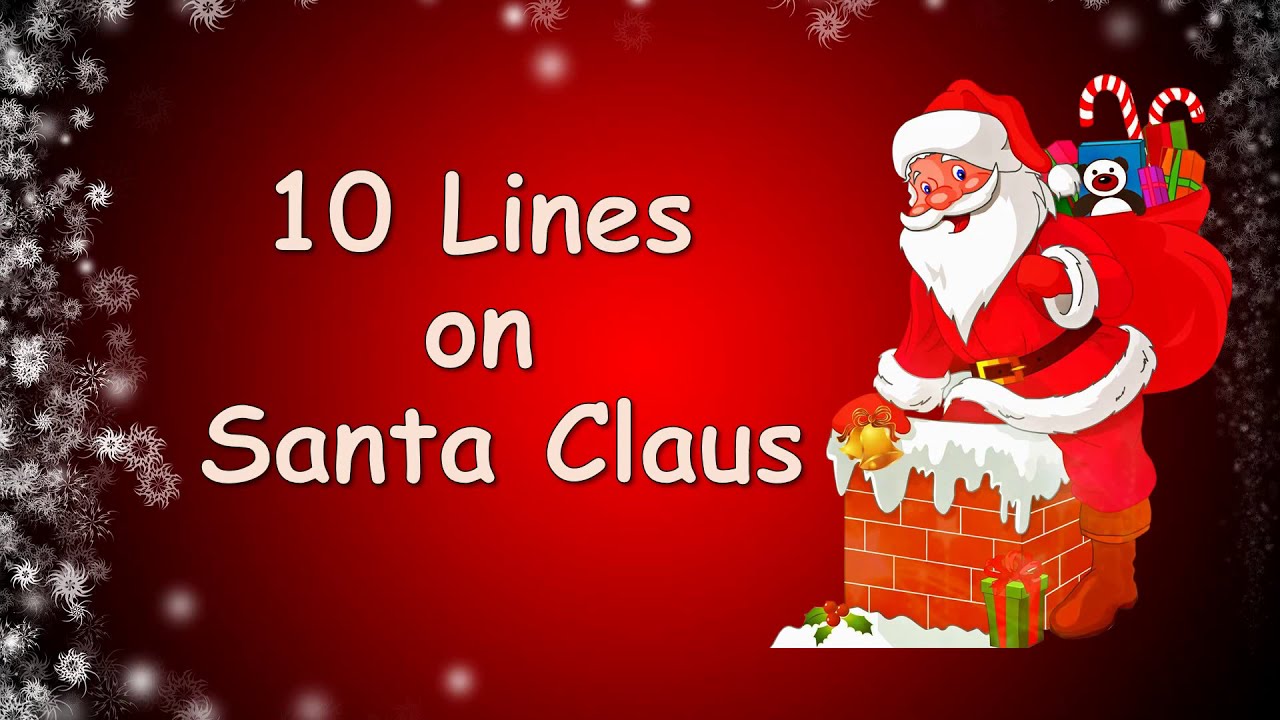 diapositiva hambruna Onza Santa Claus || 10 Lines on Santa Claus in English - YouTube