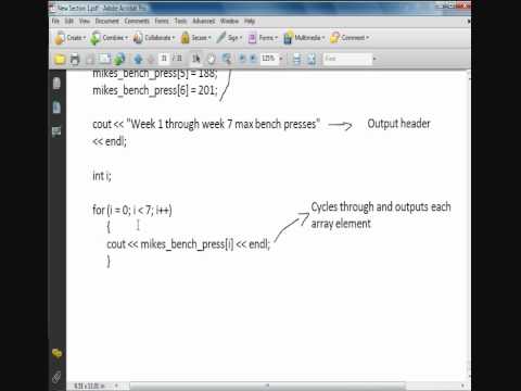 C++ tutorial 28...Arrays