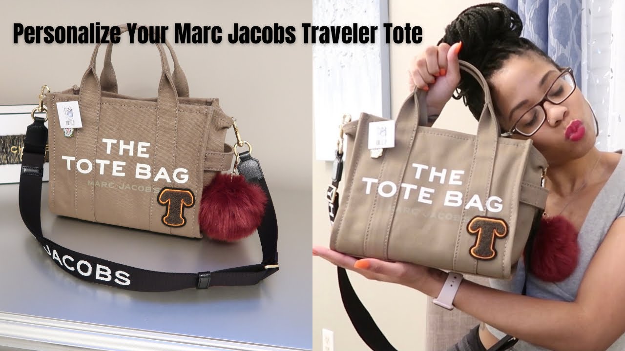 How I personalize my Marc Jacobs Mini Traveler Tote! Webbing Strap and  Patches 
