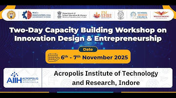 LIVE: Day 2 | Two-Day Workshop on Innovation Design & Entrepreneurship | Acropolis Institute, Indore