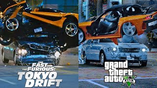 GTA 5 vs Furious 6 Ending Han Crash Comparison