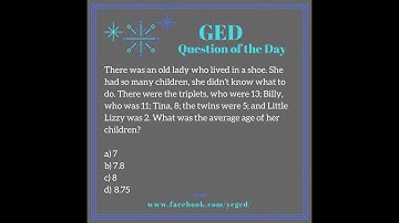 GED® QOD: Average Word Problem