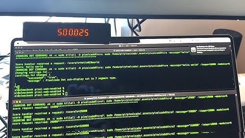 Pixelcade Score API Demo with Matrix and 7 Segment Pixelcade Dot Displays