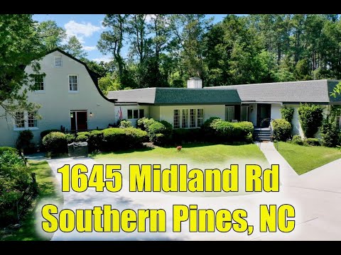1645 Midland Road, Southern Pines, NC home video tour