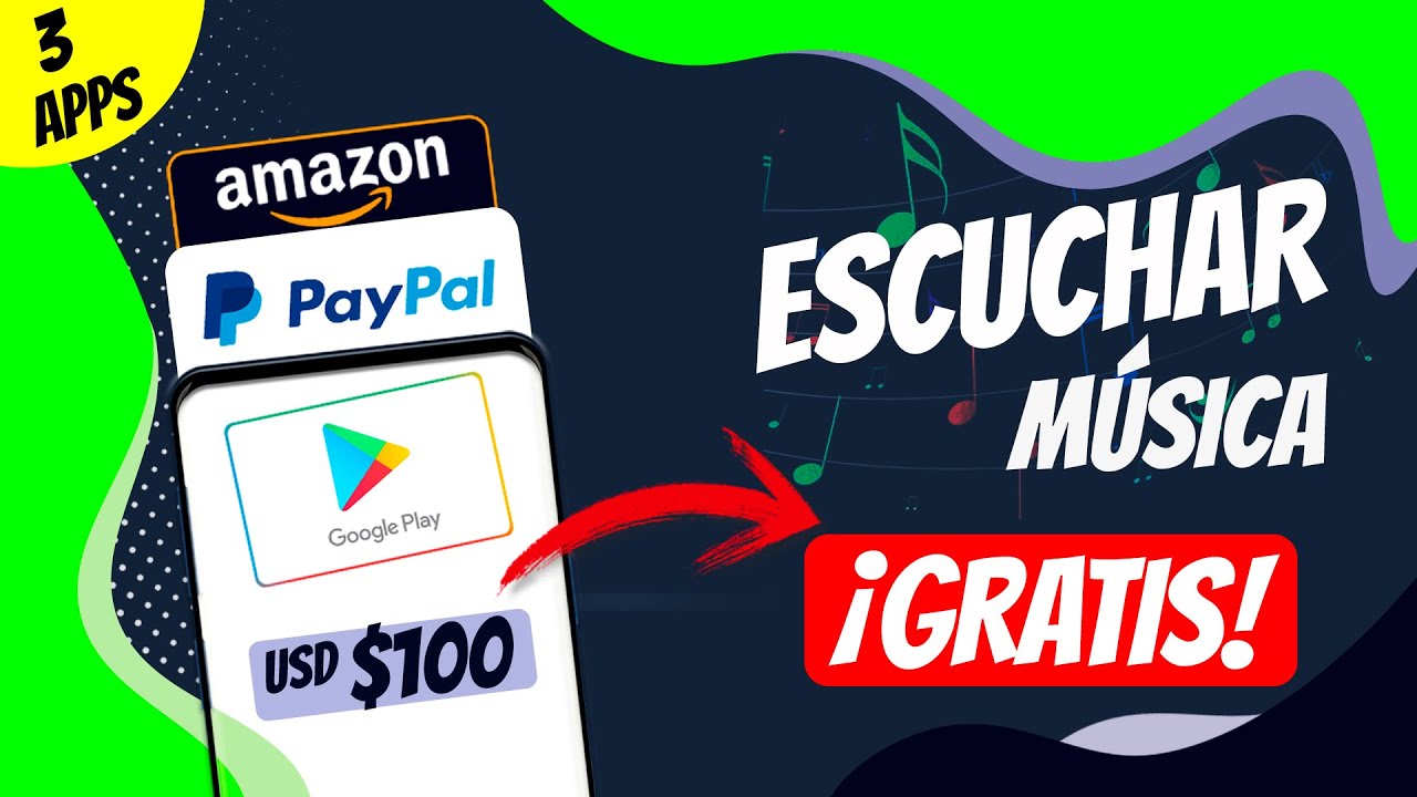 🛑 3 APPS para GANAR DINERO en Paypal Y Google PLAY🔥PAGAN Por ESCUCHAR MÚSICA | $100 DÓLARES ¡GRATIS!