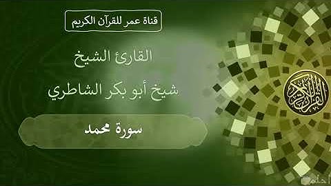 047 ـ سورة محمد ـ القارئ الشيخ شيخ أبو بكر الشاطري