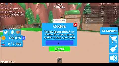 All Codes For Mining Simulator(Roblox)