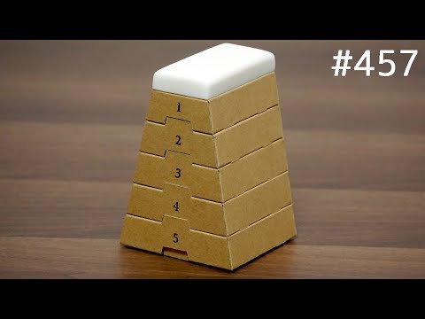 ダンボールで作った跳び箱の小物入れ 1番上は消しゴム Miniature Vaulting Box Stationery Tray Youtube