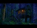 Rainy Night in Enchanted Treehouse 🌧🌲Sleep to Forest Rain Sounds White Noise