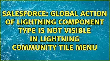 Global action of lightning component Type is not visible in Lightning Community tile menu