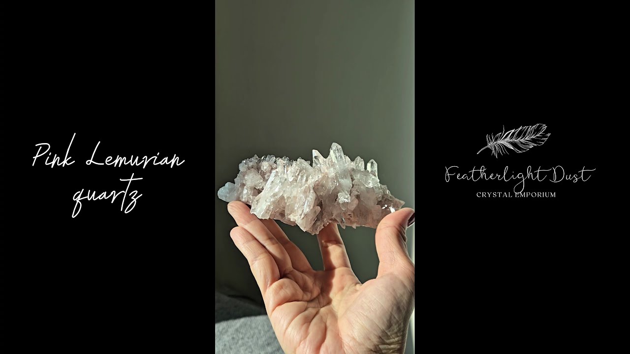 Pink Lemurian cluster with double terminations - LQ550