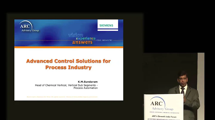Advanced Control Solutions for Process Industry, Seimens, KM Sundaram & Sanjay Tripathi