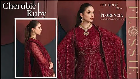 Flossie La Florencia Luxury Chiffon Unstitched Col...