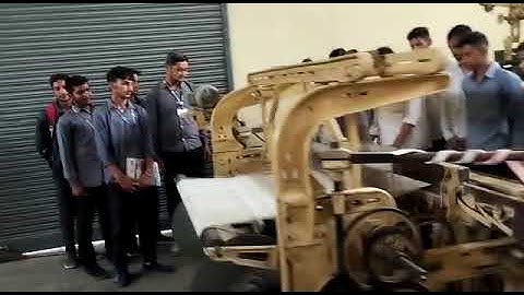LOOM machine for making CLOTH working at Weaving lab of Govt Polytechnic Hisar