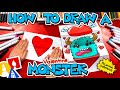 How To Draw A Valentine's Monster - Folding Surprise