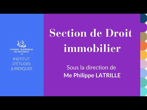 Institut d'Etudes Juridiques (IEJ) - Section de droit immobilier