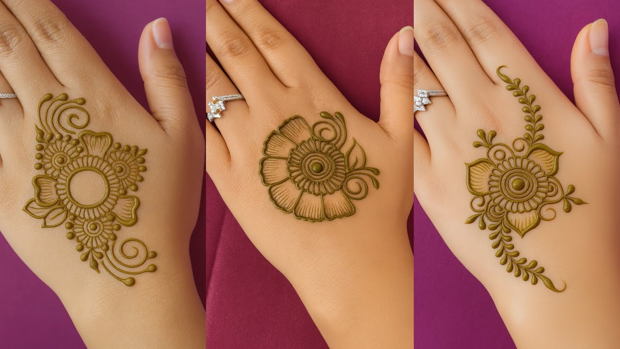 Simple Mehndi Design  | Easy Arabic Back Hand Mehndi Design  | Flowers Mehndi Design | Mehndi Design