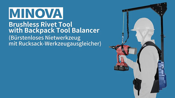 MINOVA Brushless Rivet Tool with Backpack Tool Balancer #tools #rivet #minovatool #electric