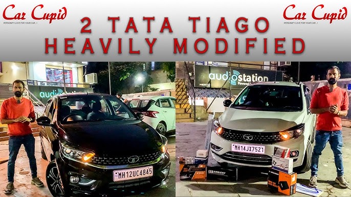 TATA TIAGO MODIFIED WITH SPOILER AND EXHAUST KIT