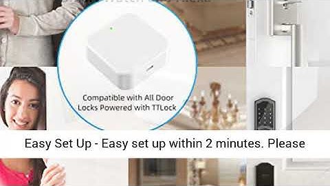 SMONET Smart Door Lock WiFi Gateway, Bluetooth Keyless Entry Electronic Door Lock Wi Fi Bridge, TTLo