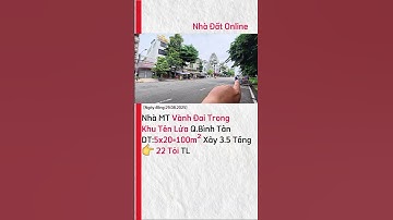 Nhà MT Vành Đai TrongKhu Tên Lửa Q.Bình Tân DT:5x20=100m² Xây 3.5 Tầng👉 22 Tỏi TL LH:0977365766 Đức