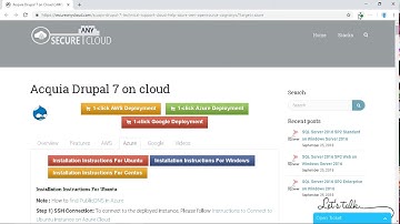 Secured Acquia Drupal 7 on Windows 2012 R2 - Deploy on Azure , AWS and Google Cloud Platform.