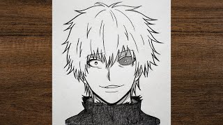 Kaneki drawing from Tokyo Ghoul  / anime drawing / Easy drawing