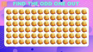 FIND THE ODD ONE OUT | find the odd EMOJI #emojichallenge #findtheoddemojiout