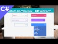 Crear ComboBox Personalizado - Color de Icono, Fondo, Texto y Borde - WinForms C#