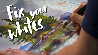 How to use your paper for white objects in watercolor #artistsoftiktok