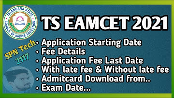 Ts eamcet 2021 application starting date | last date with fee | last date without fee | exam date