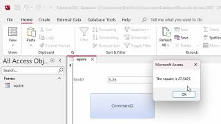 VBA code in Ms Access for calculating Square@COMPUTEREXCELSOLUTION #msaccess #access