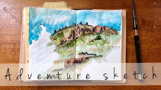Studio Vlog 008 |  family adventure + Sketch with ballpoint pen + watercolor
