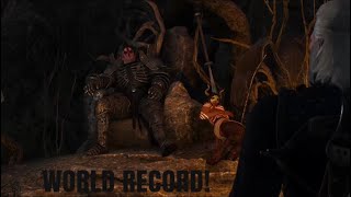 The Witcher 3: Wild Hunt FASTEST IMLERITH KILL: WORLD RECORD! DEATHMARCH/NO DAMAGE TAKEN!