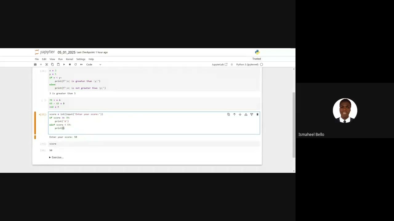 Python   Control Flow statements,Decision making and functions