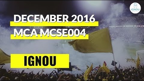 MCSE004 Numerical and Statistical Computing December 2016 MCA IGNOU #december2016 #mcse004 #mca