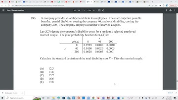 Actuarial SOA Exam P Sample Question 293 Solution
