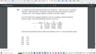 Actuarial SOA Exam P Sample Question 293 Solution